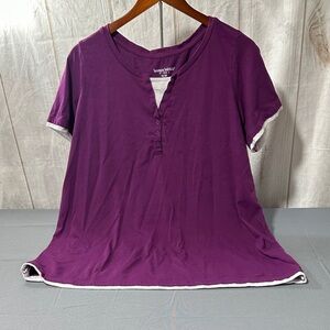 Woman Within Purple Short Sleeve Tee